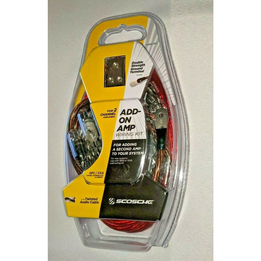 Scorsche Add On Amp Wiring Kit For 2 Channel Amplifiers 1200-1600 Watt